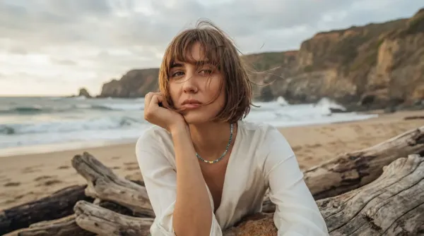 Halskette Lola Sterling Silber mit Apatit und Amazonit  Perlen